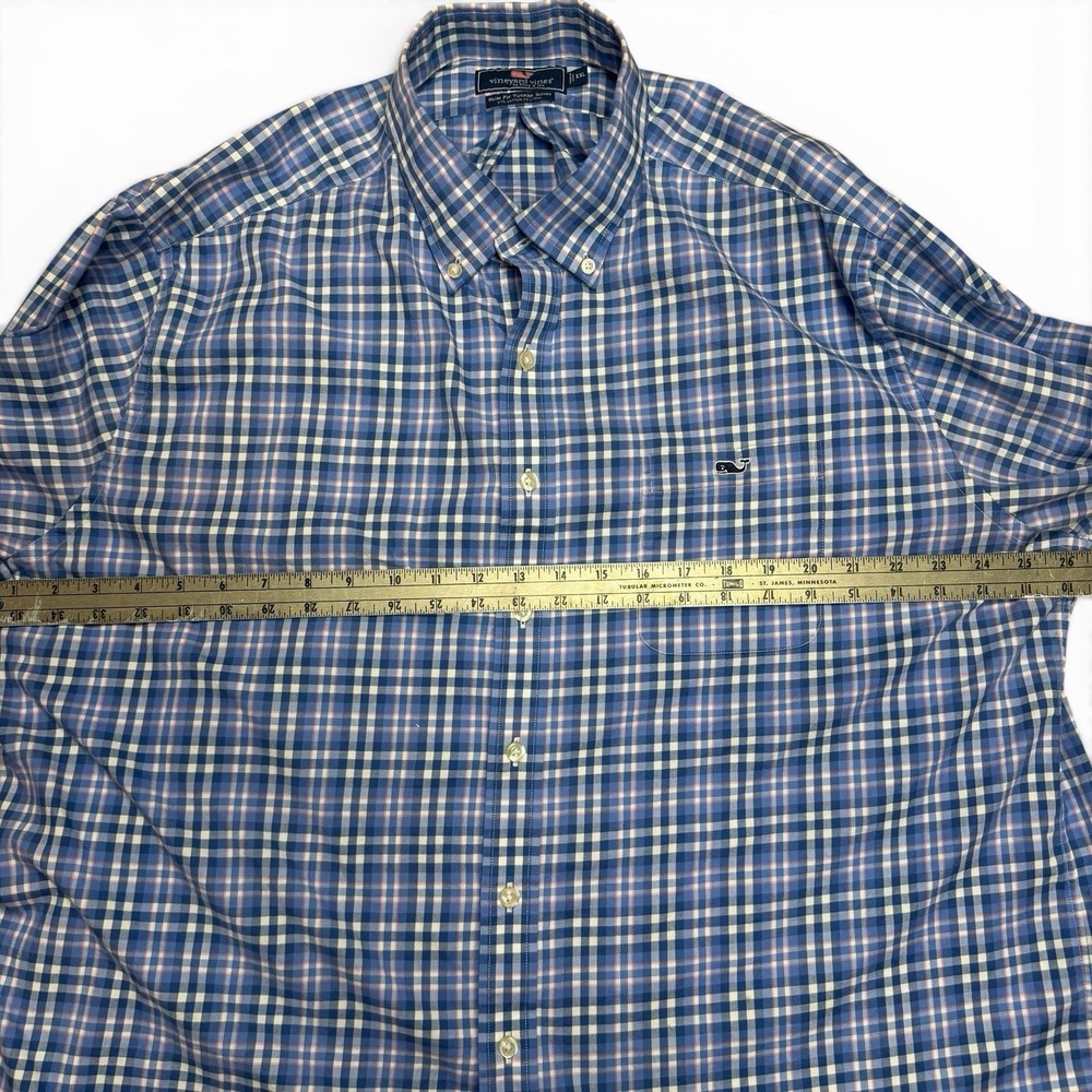 Vineyard Vines Men's SLIM FIT Tucker Shirt Button Down Cotton Lycra Blue XXL - Picture 7 of 13
